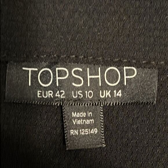 Topshop Black Blazer Shacket Size 10 NWOT - Picture 10 of 12